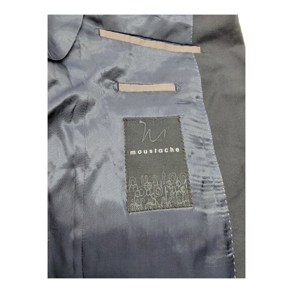 Blazer - Holland and Sherry By Moustache Slim Fit Size 48 Blue Sportcoat Jacket - Picture 15 of 16